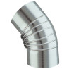Coude plissé aluminié 72°