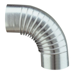 Coude plissé aluminié 90°