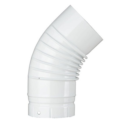 Coude émaillé blanc 45°