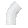 Coude émaillé blanc 45°