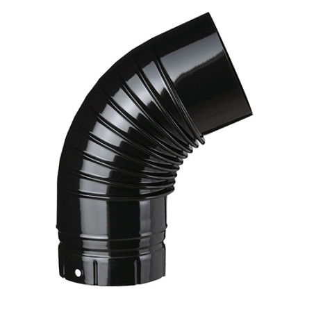 Coude émaillé noir B 65°