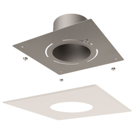 Plaque ventilée bois 25x25 émaillé poêle