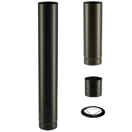 Kit de raccord émaillé noir mat, Ø150