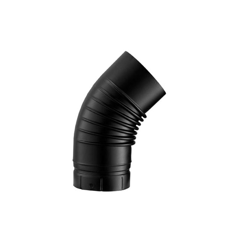 Coude émaillé noir M 45°