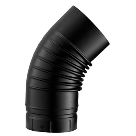 Coude émaillé noir M 45°