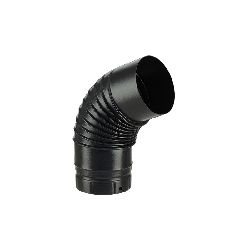 Coude émaillé noir M 65°