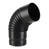 Coude émaillé noir M 65°