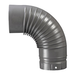 Coude émaillé gris 90°
