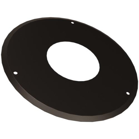 Rosace INT. peinte flexible air émaillé poêle à granulés, Ø60, noir grainé mat RAL 9030