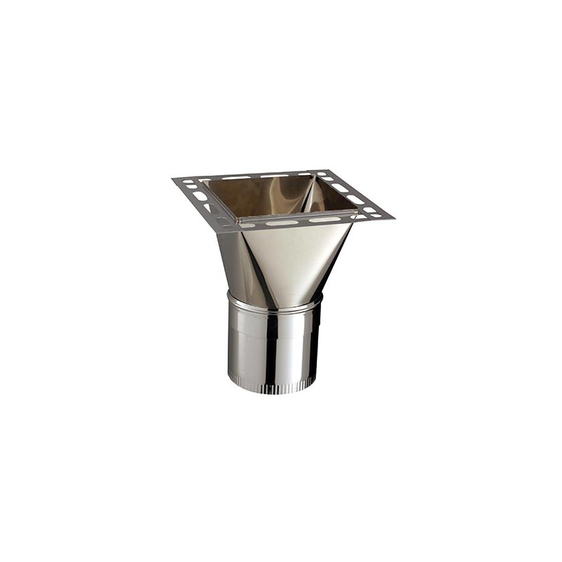 Raccord haut / conduit 30x30 Kitinox