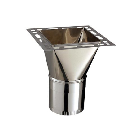 Raccord haut / conduit 30x30 Kitinox