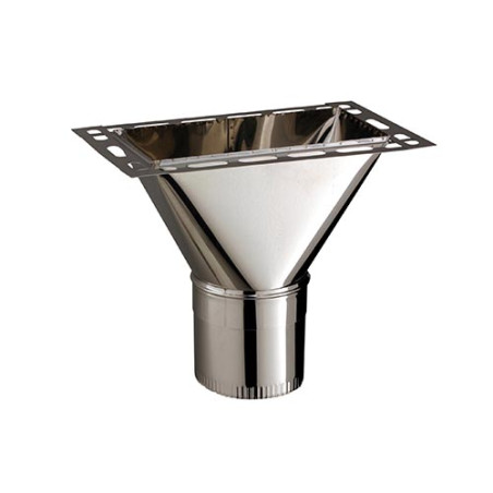 Raccord haut / conduit 30x40 Kitinox