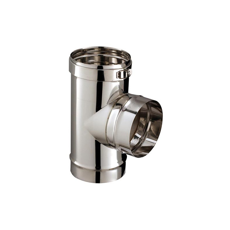 Té 90° + collier Kitinox, Ø280, non peint