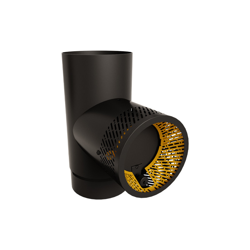 Noir grainé mat, spirale noir grainé mat, vitré jaune genêt