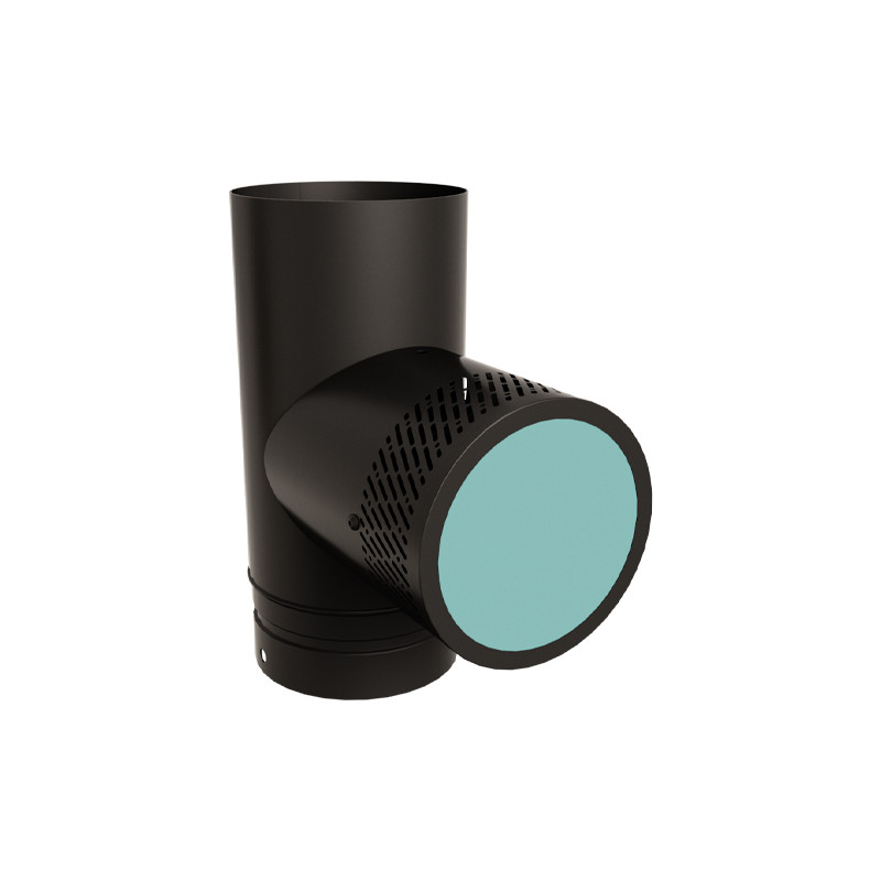 Émail noir mat, té déco turquoise pastel