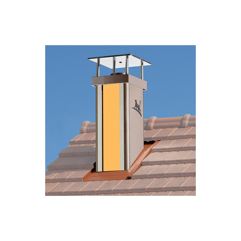 Lisse beige, chapeau France Design inox, nuancier jaune lum