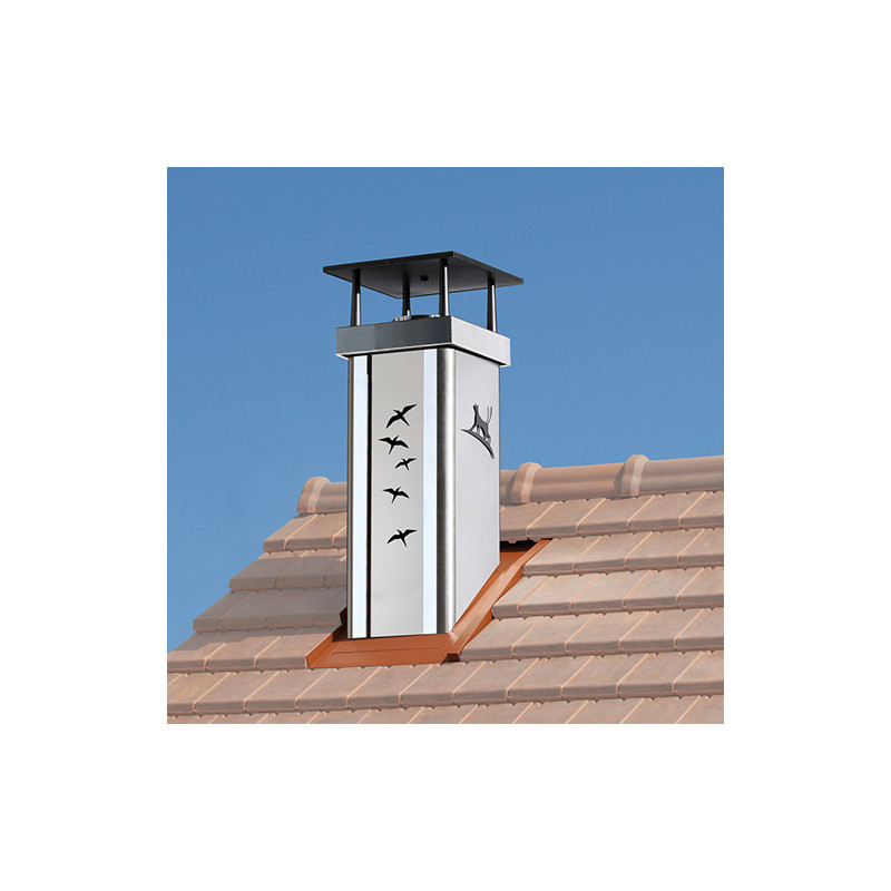 Lisse silver, chapeau France Design inox, décor Envol inox