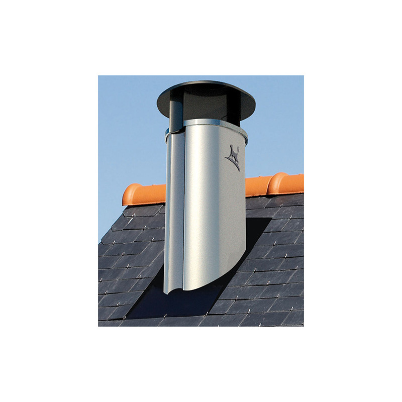 Lisse silver, couronnement lisse silver, KDO silver, pente 70 %, tuile 006, chapeau France Classique blac