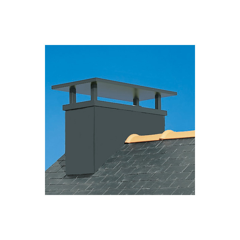 Lisse noir, couronnement lisse noir, chapeau France Classique lisse noir, pente 100 %