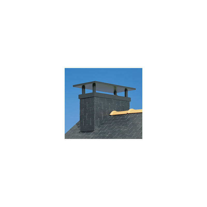 Lisse noir, couronnement lisse noir, chapeau SCAO noir, pente 100 %