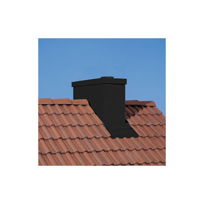 Lisse noir, couronnement lisse noir, chapeau SCAO noir, pente 84 %, kit d'étanchéité noir