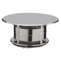 Chapeau aspirateur anti-oiseau sortie de toit ronde