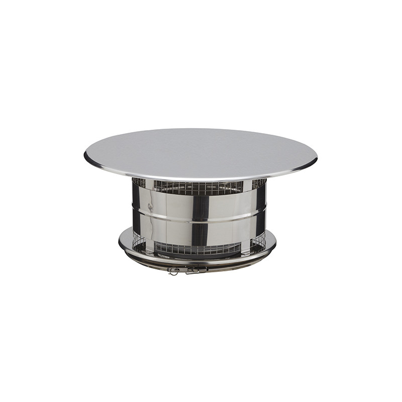 Chapeau aspirateur anti-oiseau sortie de toit ronde