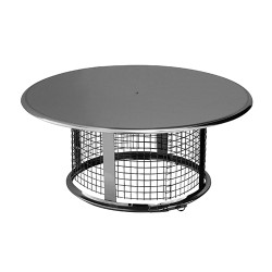 Chapeau pare-pluie antioiseau sortie de toit ronde