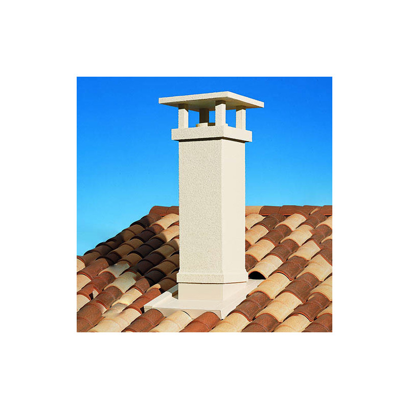 Crépi ocre, couronnement crépi ocre, chapeau France Classique crépi ocre, solin 700