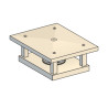 Chapeau traditionnel crepi USR Tradinov rectangulaire, crépi ocre