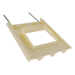 Embase 50x50 tuile, pente 30 %, ocre