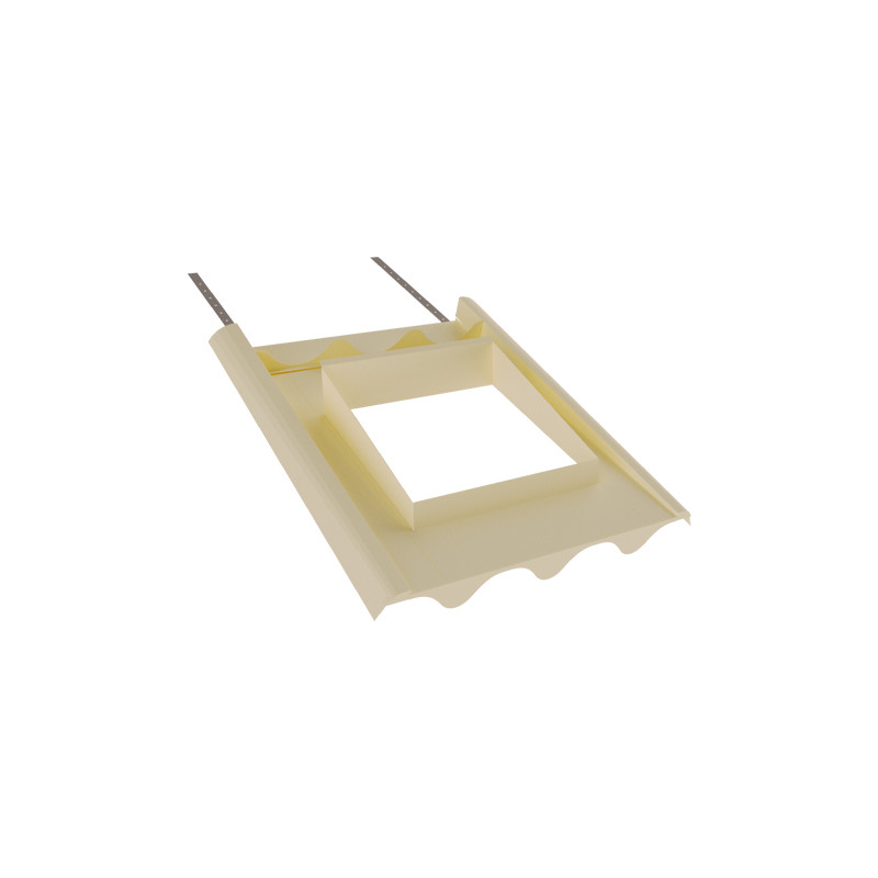 Embase 50x50 tuile, pente 30 %, ocre