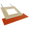 Embase 60x60 univ+ke, pente 40 %, ocre, kit d'étanchéité rouge