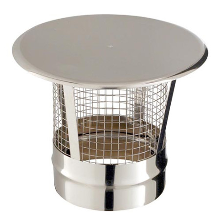 Chapeau pare-pluie anti-oiseaux tubage simple paroi pour Condensor