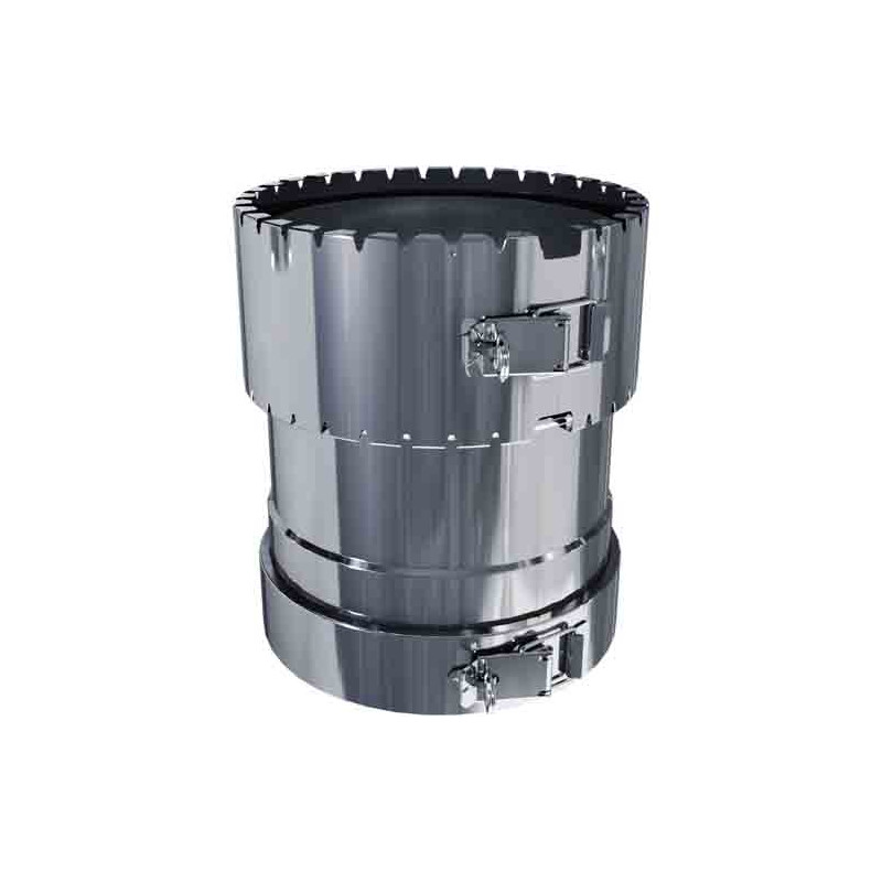 Raccord condensor/flexible tubage simple paroi