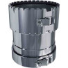 Raccord condensor/flexible tubage simple paroi