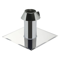 Solin inox toit plat tubage simple paroi