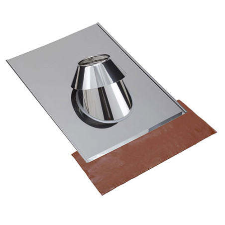 Solin inox 30 à 45° tuile tubage simple paroi