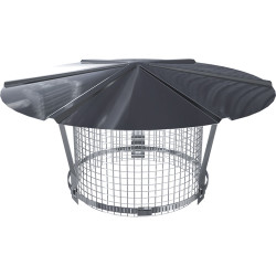 Chapeau réglable 130+grille A.O tubage simple paroi