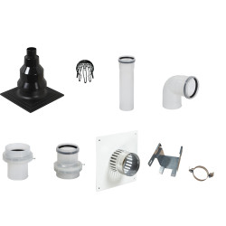 Kit B23P raccord PPA noir Flexcondens