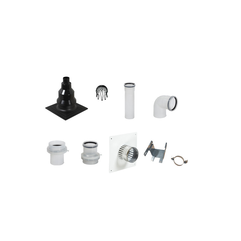 Kit B23P raccord PPA noir Flexcondens