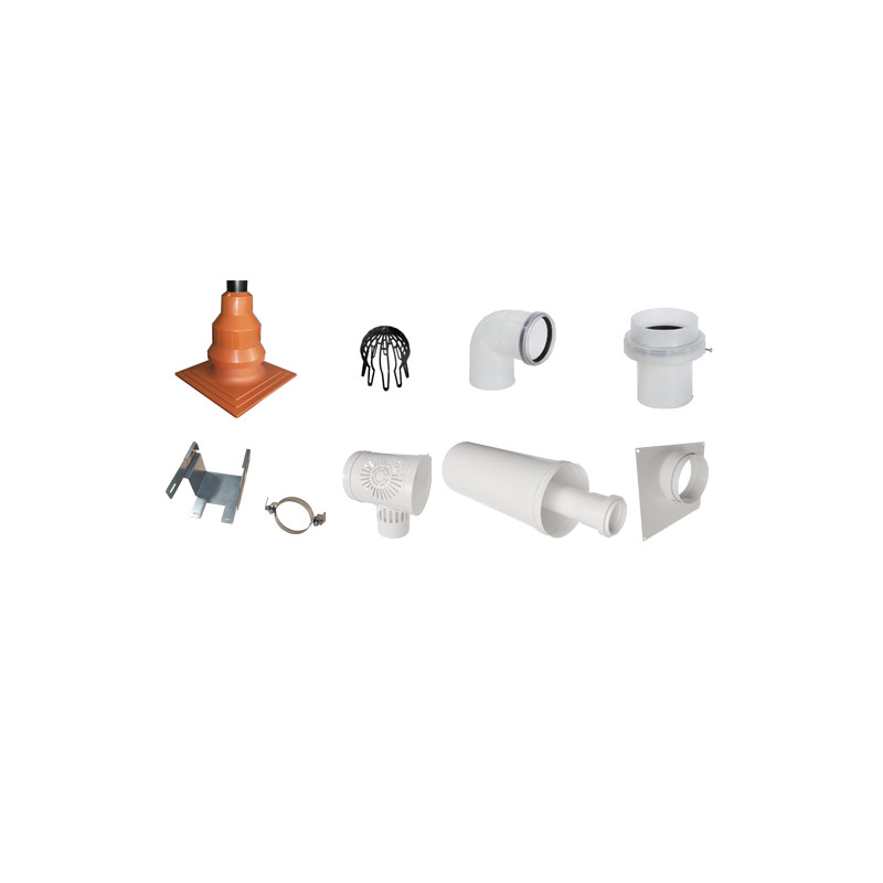 Kit airflu RAC60/100 PPA briques Flexcondens, Ø80