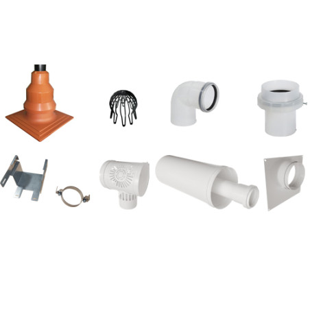 Kit airflu RAC60/100 PPA briques Flexcondens, Ø80