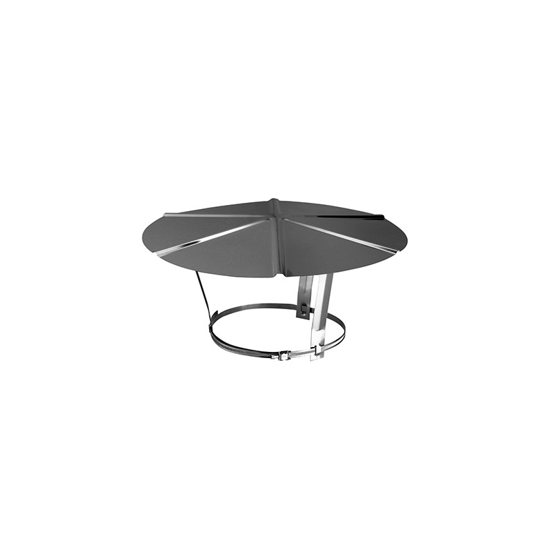 Chapeau réglable 130 inox tubage flexible