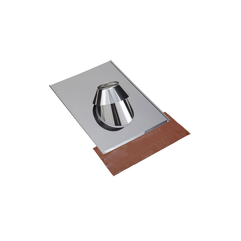 Solin inox 30 à 45° tuile Tubaginox rigide, Ø140, non peint