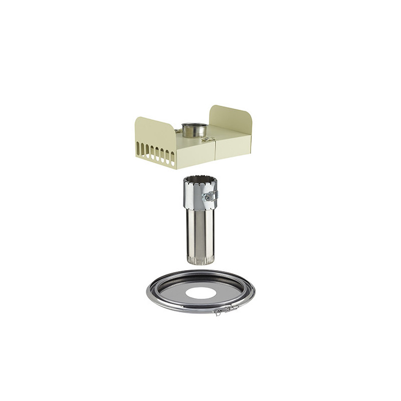 Kit d'adaptation pour sortie de toit Provence vers tubage flexible, raccordement émaillé