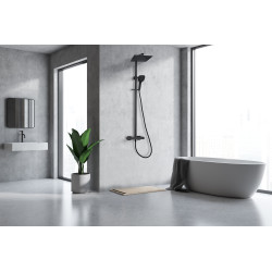 Colonne de douche carrée RUBY noir mat