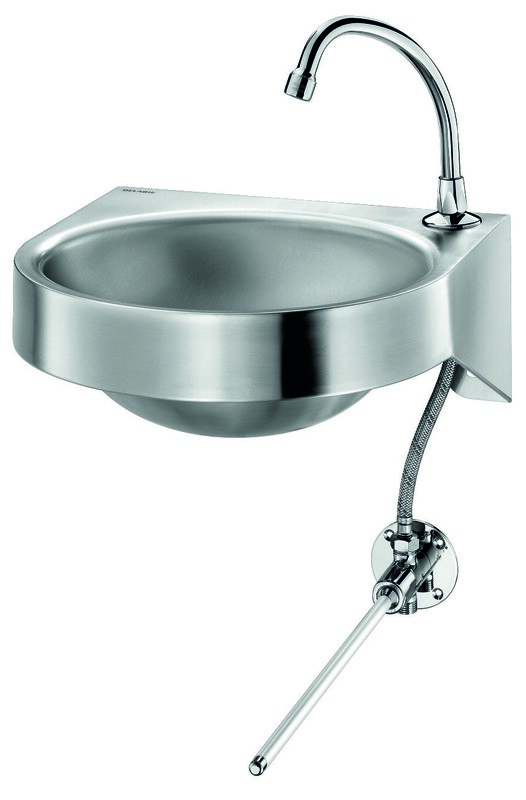Lave-mains GENOU mural trou robinet Ø22