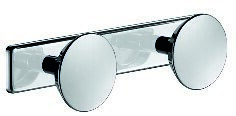 Porte-vêtement 2 têtes Inox poli