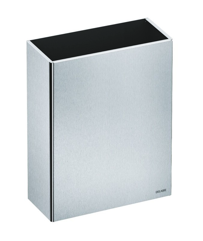 Poubelle rectangulaire murale 25L Inox 304 satiné